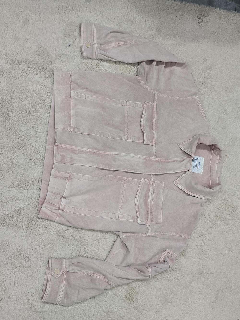 Pilcro Light Pink Denim Jacket - Casual Trucker Style
